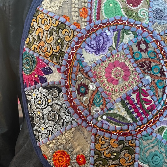 Vintage Miss Sixty Reworked Leather Boho Jacket - Picture 5 of 13